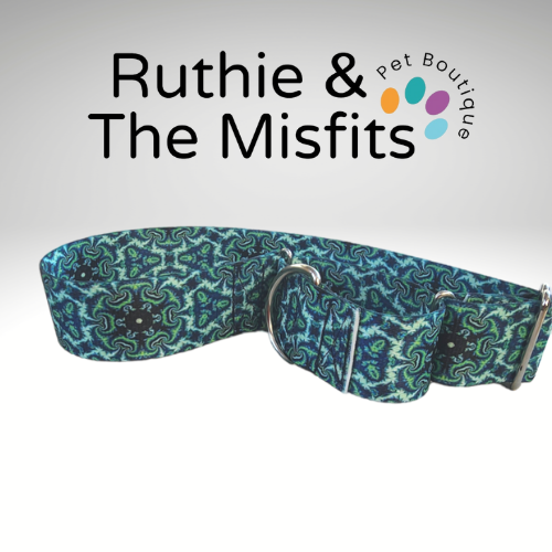 Martingale Collar- 1.5 inch- Green Tapestry