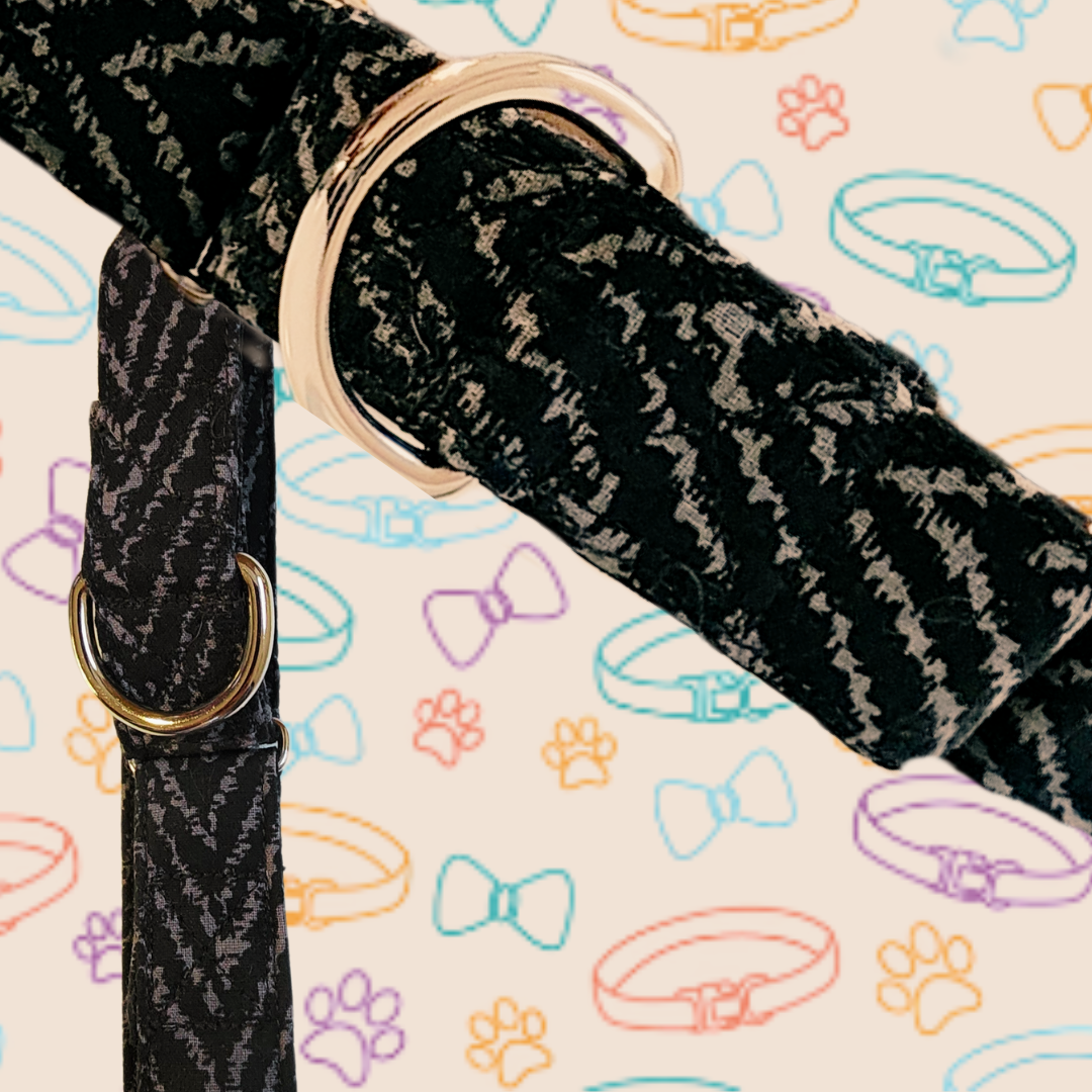 Dog Leash- Black and Gray Tribal