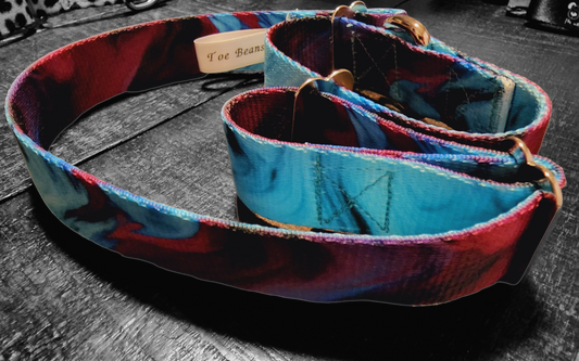 Martingale Collar- Blue and Purple Waves