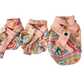 Fleece Reversible Jacket with matching scarf- Pastel Swirls/ Pink (One purple in stock,large)